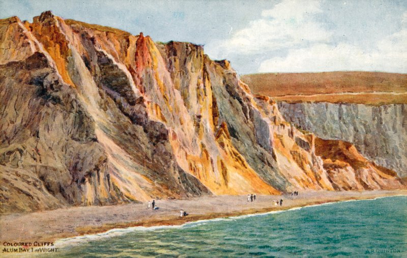 Színes sziklák, Alum Bay, Wight-sziget alkotó: Alfred Robert Quinton