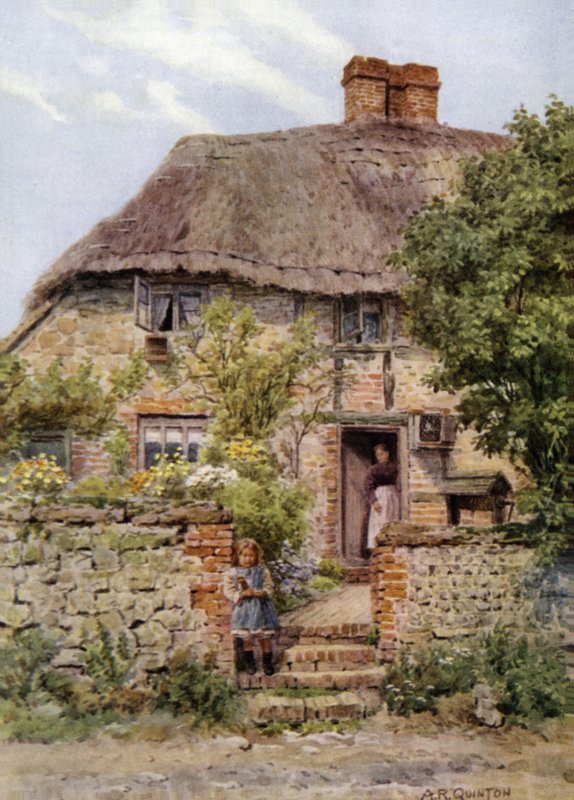 Cottage Door, Amberley, Sussex alkotó: Alfred Robert Quinton