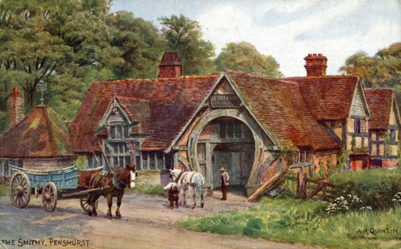 A kovácsműhely, Penshurst, Kent alkotó: Alfred Robert Quinton