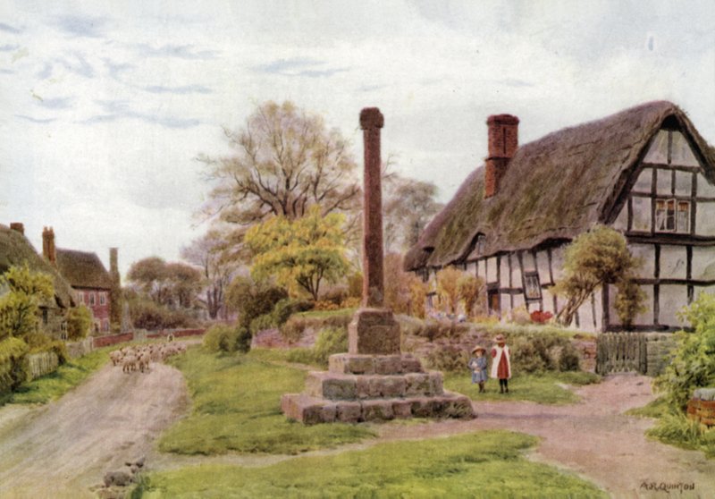 Village Cross, Ashton-under-Hill, Gloucester alkotó: Alfred Robert Quinton