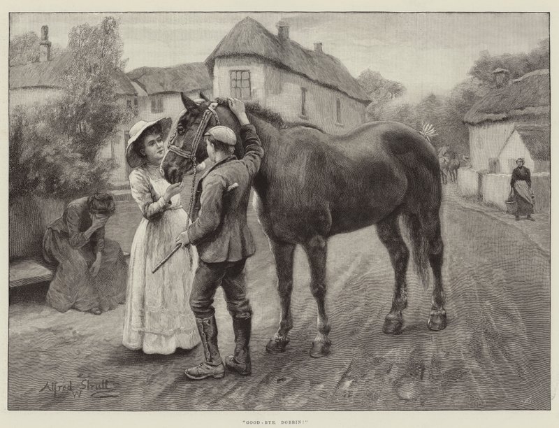 Viszlát, Dobbin! alkotó: William Strutt
