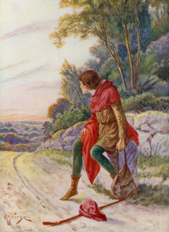 Merrie England: Dick Whittington (színes litográfia) alkotó: Alfred (after) Pearse