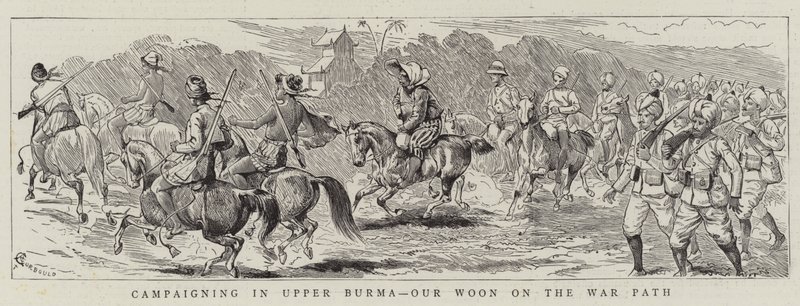 Kampány Felső-Burmában, Woonunk a háborús ösvényen alkotó: Alfred Chantrey Corbould