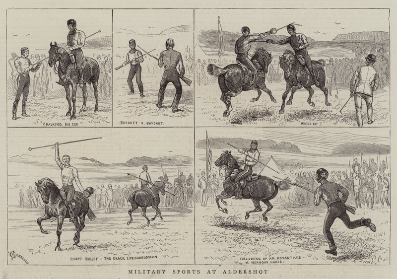 Katonai sport Aldershotban alkotó: Alfred Chantrey Corbould