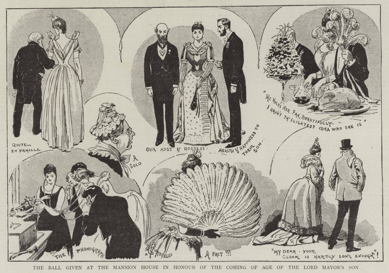 A bál a kastélyban a Polgármester úr fia nagykorúvá válása tiszteletére alkotó: Alfred Chantrey Corbould
