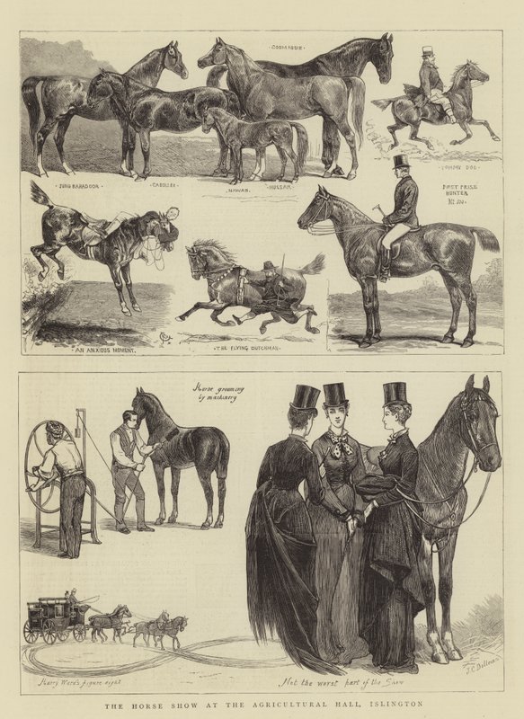 A lovasbemutató az Islington-i Agricultural Hallban alkotó: Alfred Chantrey Corbould