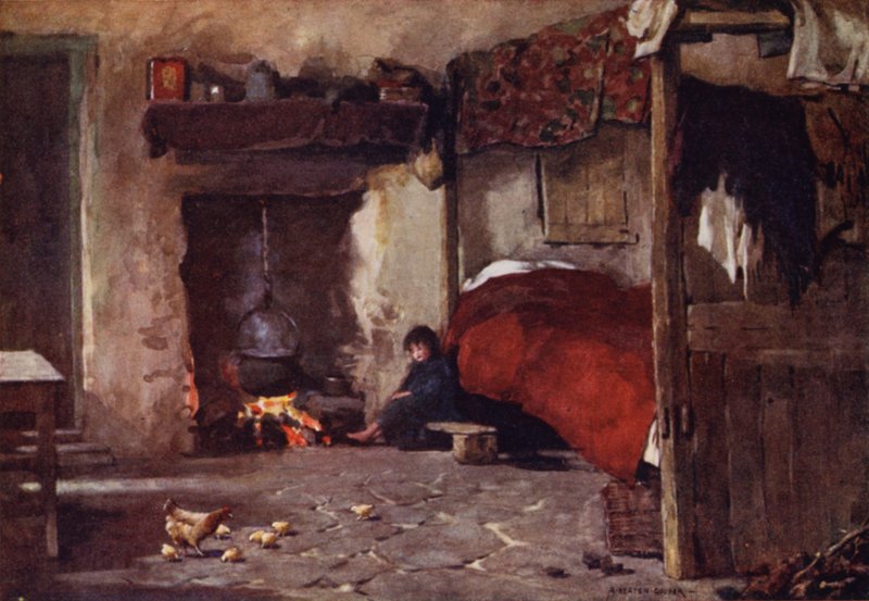 Egy nyaraló belseje, Achill-sziget alkotó: Alfred Heaton Cooper