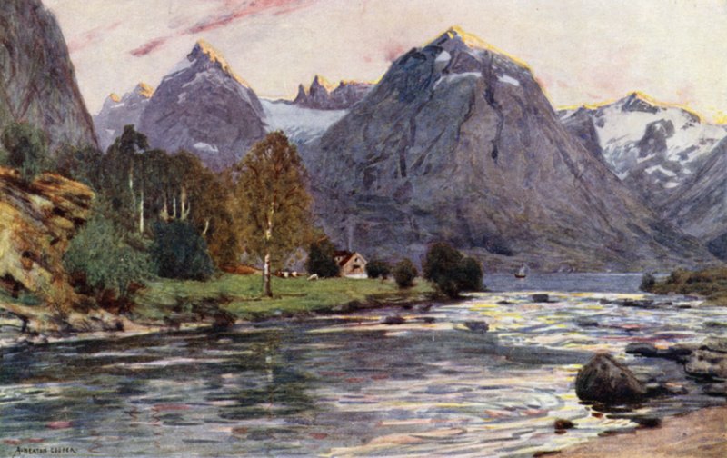 Lazac folyó, Stryn, Nord Fjord alkotó: Alfred Heaton Cooper