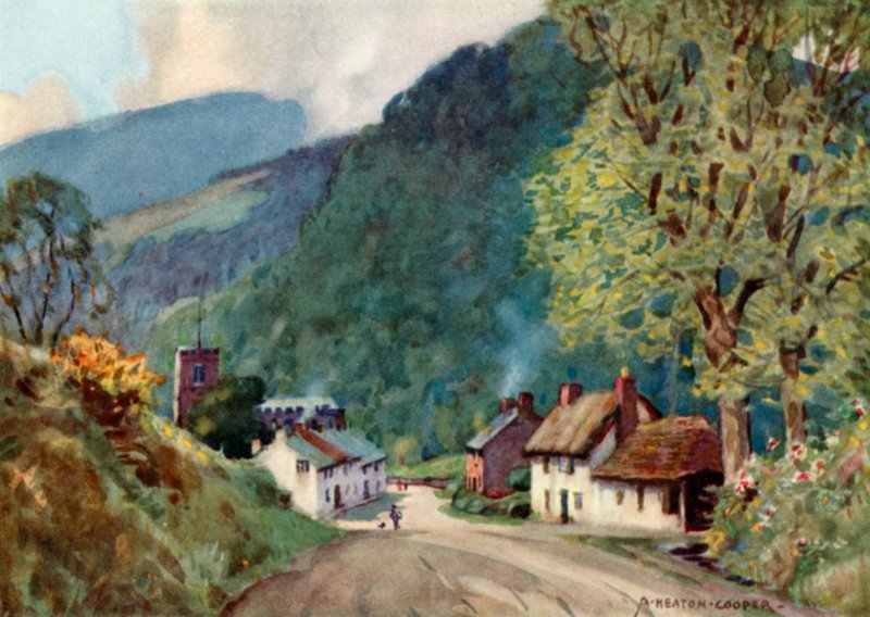 Crowcombe, a Quantocksban (színes litó) alkotó: Alfred Heaton Cooper