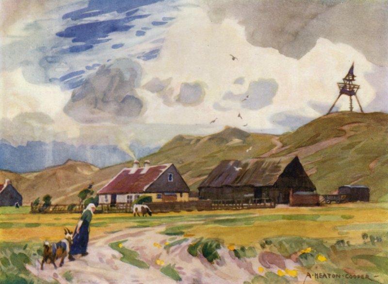 Dánia: Gamla Skagen (színes litó) alkotó: Alfred Heaton Cooper