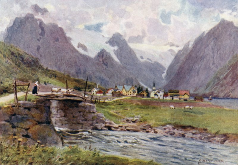 Fjaerland, Sogne-fjord alkotó: Alfred Heaton Cooper