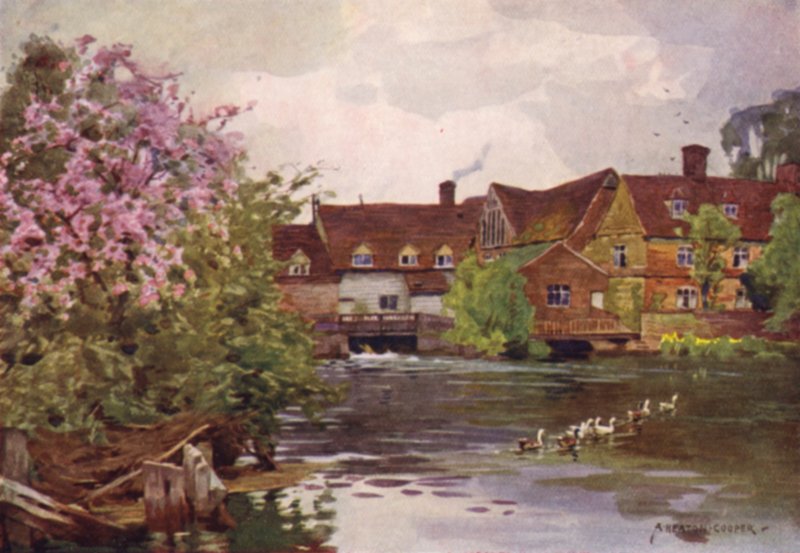 Flatford malom, East Bergholt, Suffolk alkotó: Alfred Heaton Cooper
