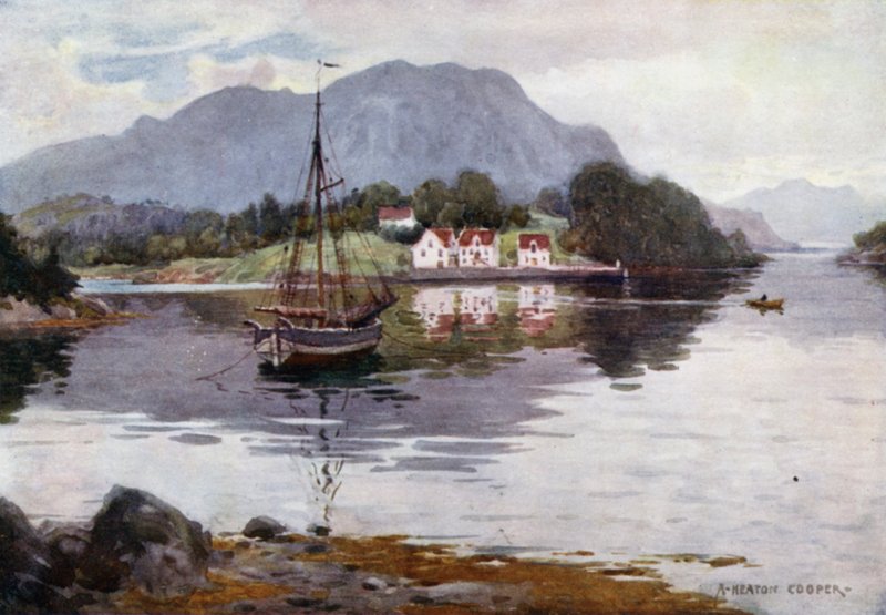 Godosund, Hardanger-fjord alkotó: Alfred Heaton Cooper