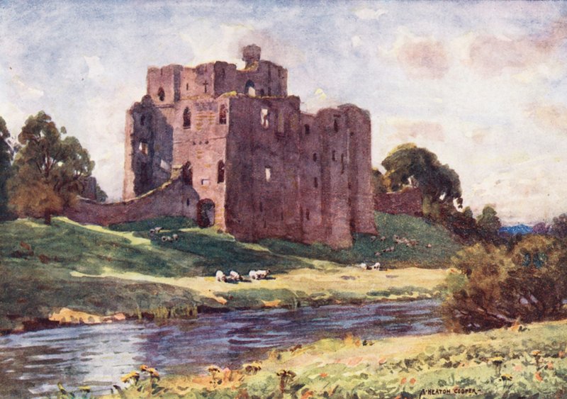 Lake District: Brougham Castle, Penrith (színes litográfia) alkotó: Alfred Heaton Cooper