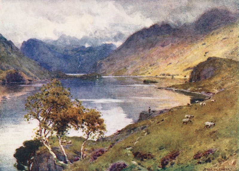 Lake District: Crummock Water és Buttermere (színes litográfia) alkotó: Alfred Heaton Cooper
