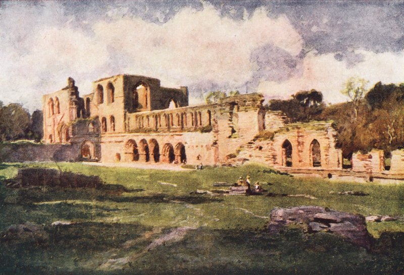 Lake District: Furness Abbey in the Vale of Nightshade (színes litográfia) alkotó: Alfred Heaton Cooper