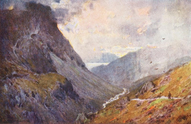 Lake District: Honister Pass és Buttermere (színes litográfia) alkotó: Alfred Heaton Cooper