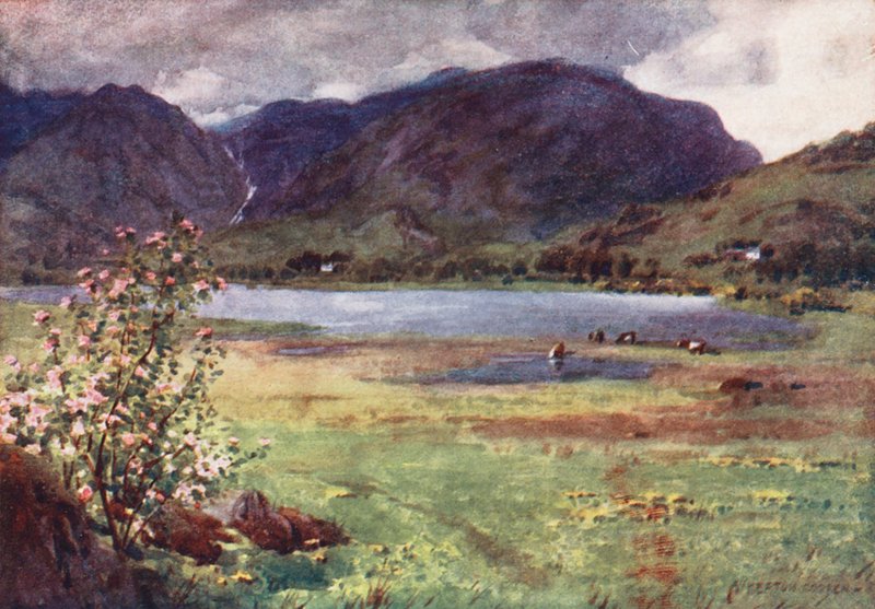 Lake District: Langdale Tarn (színes lithó) alkotó: Alfred Heaton Cooper