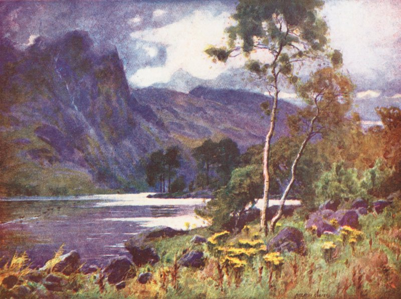 Lake District: Raven Crag, Thirlmere (színes litográfia) alkotó: Alfred Heaton Cooper