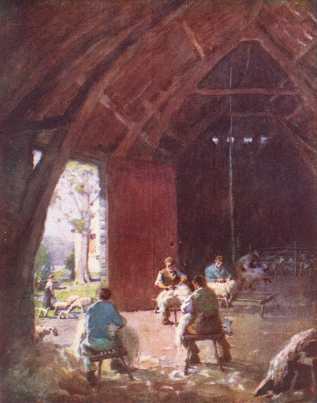 Lake District: Esthwaite Hall Farm (színes lithó) alkotó: Alfred Heaton Cooper