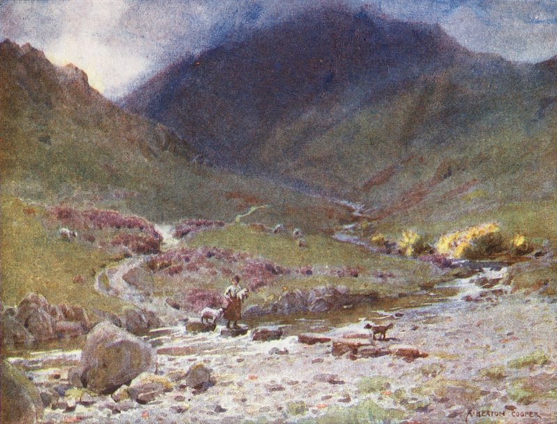 Lake District: Easedale, Grasmere (színes litográfia) alkotó: Alfred Heaton Cooper