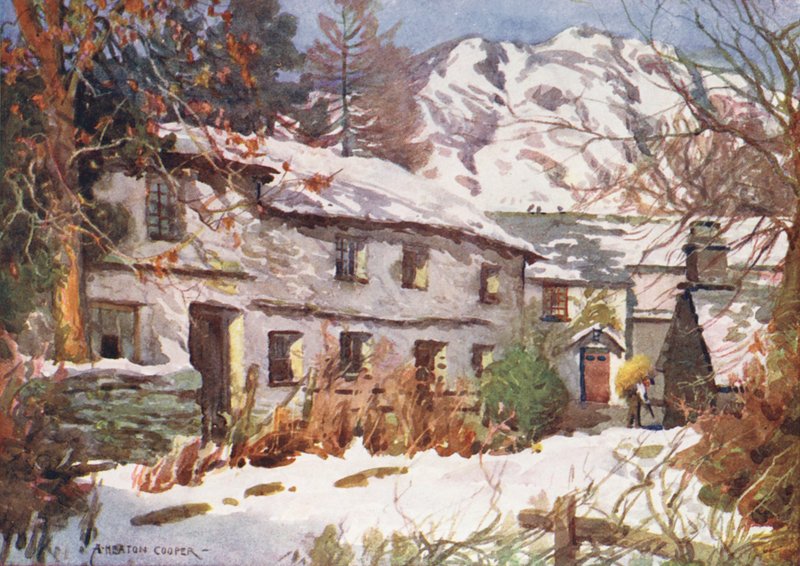 Lake District: Coniston (színes litográfia) alkotó: Alfred Heaton Cooper