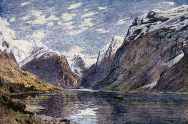 Loen Vand és gleccser, Nord Fjord alkotó: Alfred Heaton Cooper