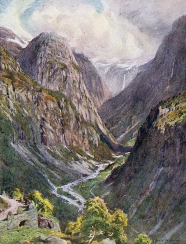Naerdal, Stalheimből, Sogne-fjordból alkotó: Alfred Heaton Cooper