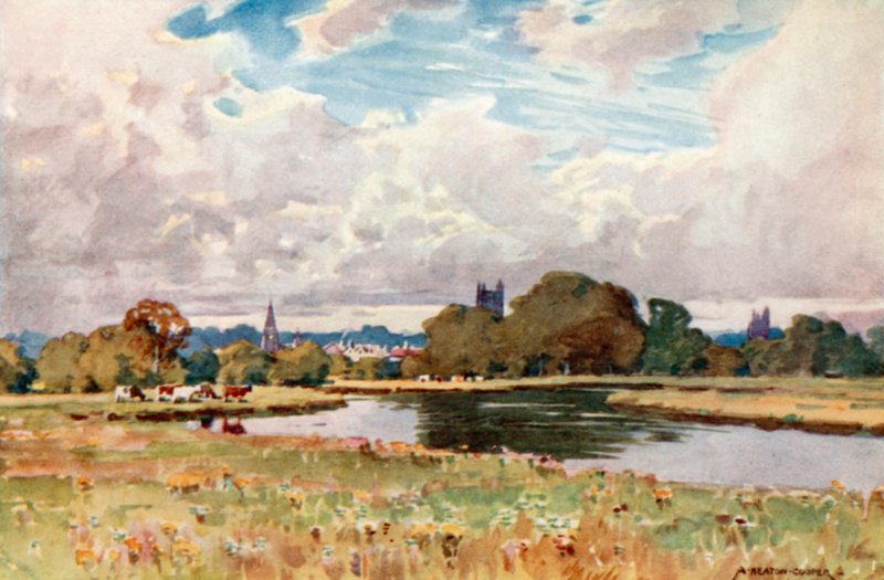 Taunton templomai a folyótól alkotó: Alfred Heaton Cooper