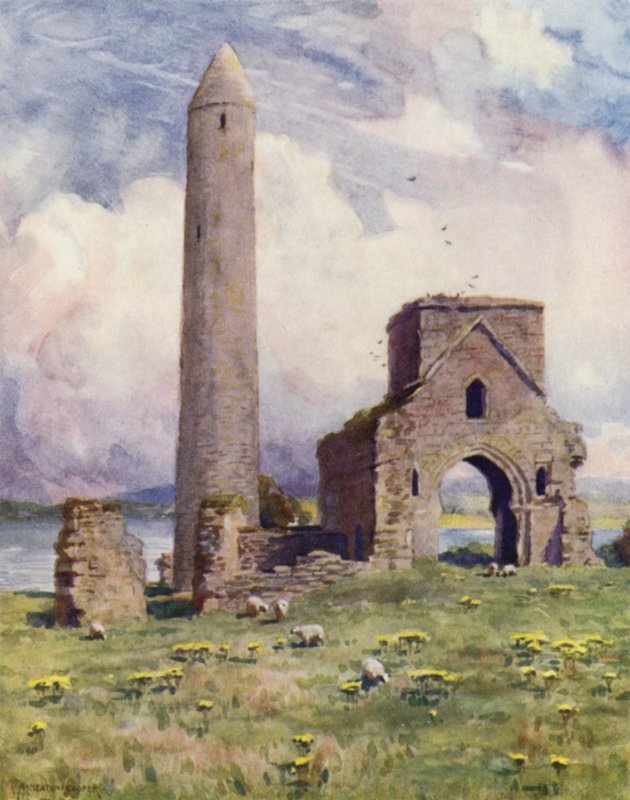 A kerek torony és apátság, Devenish Isle alkotó: Alfred Heaton Cooper
