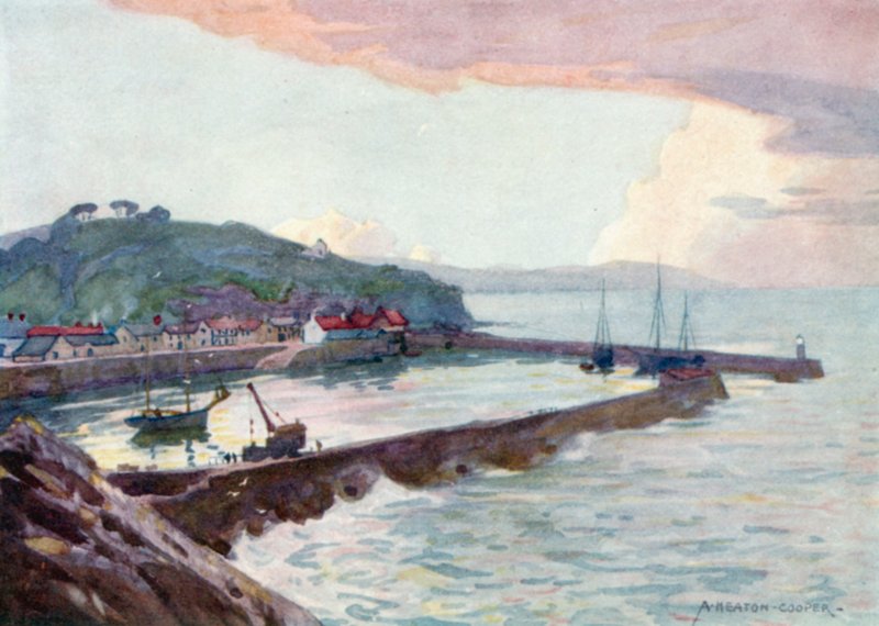 Watchet Harbor (színes litó) alkotó: Alfred Heaton Cooper