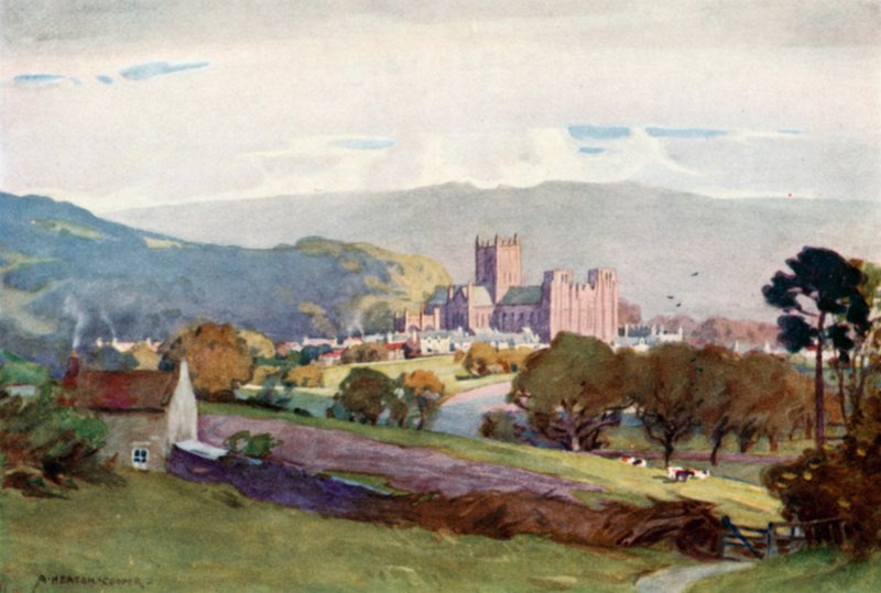 Wells, Milton Hillről (színes litó) alkotó: Alfred Heaton Cooper