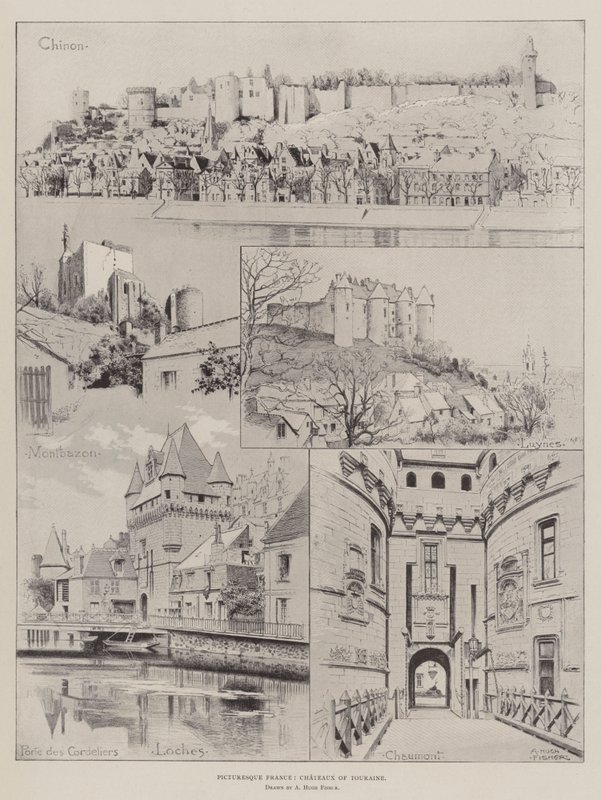 Festői Franciaország, Touraine kastélya alkotó: Alfred Hugh Fisher