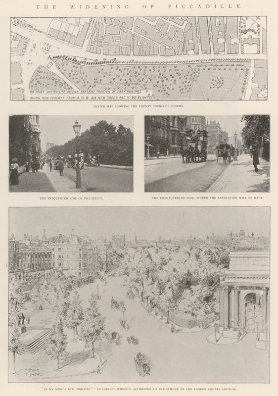 A Piccadilly kiszélesedése alkotó: Alfred Hugh Fisher