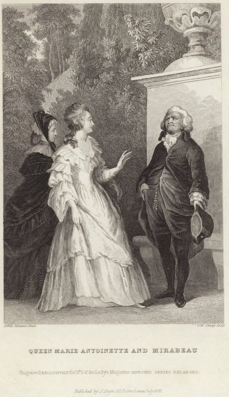 Marie Antoinette királynő és Honore Gabriel Riqueti alkotó: Alfred Johannot