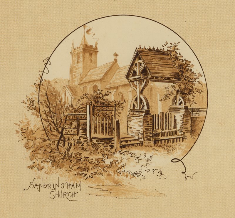 Sandringham Church, Norfolk (chromolitho) alkotó: Alfred Johnson