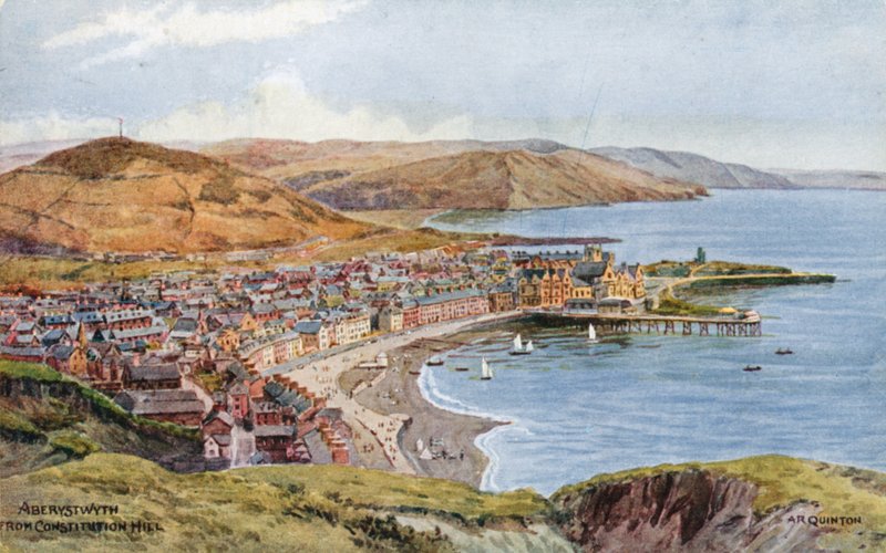 Aberystwyth az Alkotmányhegyről alkotó: Alfred Robert Quinton