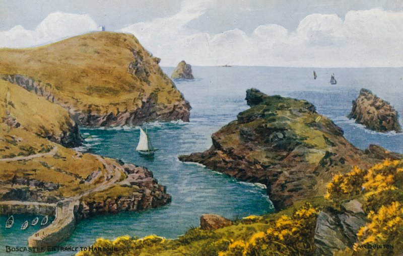 Boscastle, a kikötő bejárata alkotó: Alfred Robert Quinton