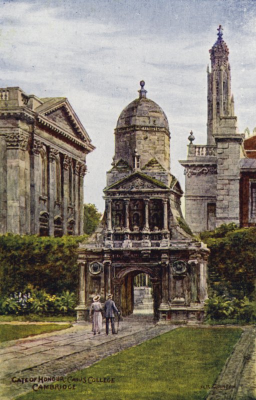 Cambridge: Gate of Honour, Caius College (színes litho) alkotó: Alfred Robert Quinton