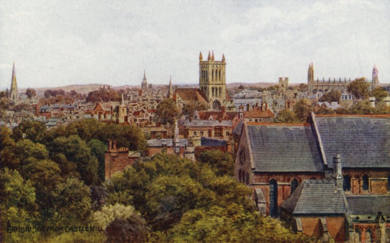 Cambridge, a Castle Hill felől (színes litó) alkotó: Alfred Robert Quinton