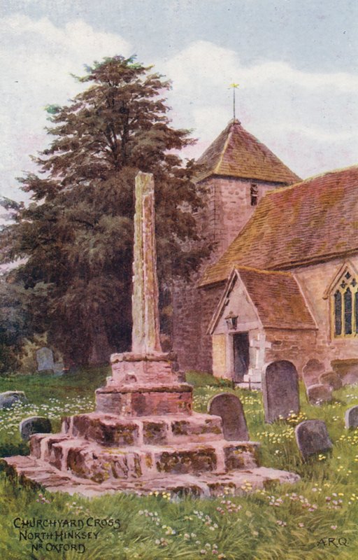 Churchyard Cross, North Hinksey (színes litográfia) alkotó: Alfred Robert Quinton