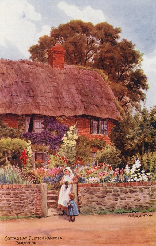 Cottage at Clifton Hampden (színes litográfia) alkotó: Alfred Robert Quinton