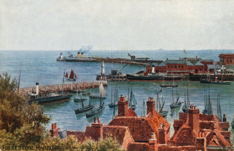 Folkestone kikötője alkotó: Alfred Robert Quinton