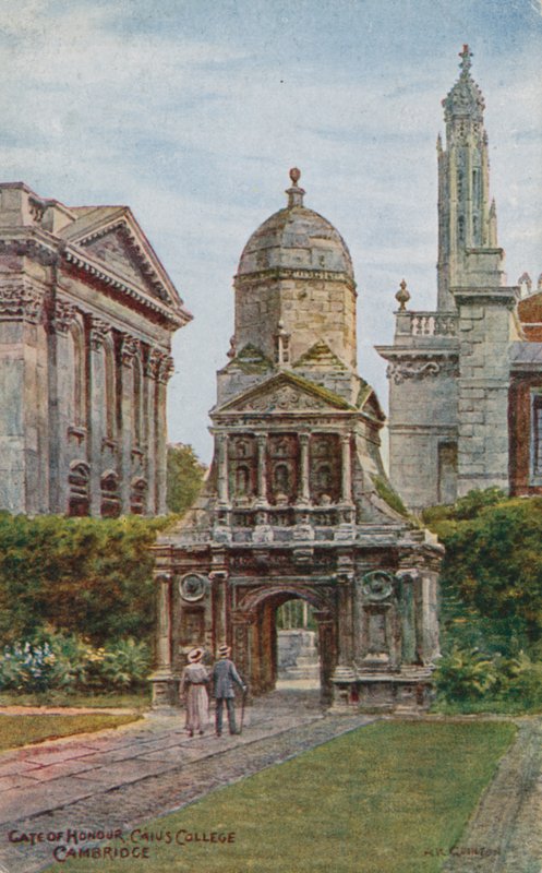 Becsületkapu, Caius College, Cambridge (színes litho) alkotó: Alfred Robert Quinton