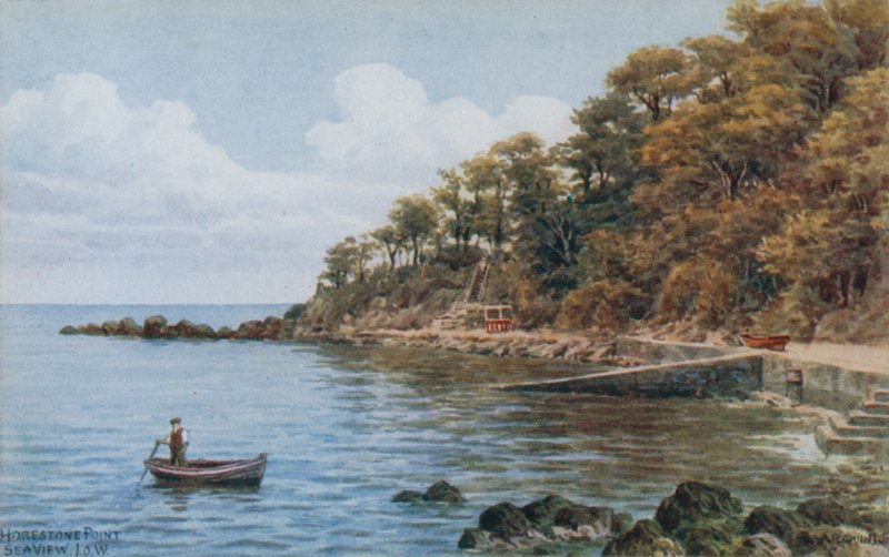 Horestone Point, kilátással a tengerre, I O W alkotó: Alfred Robert Quinton