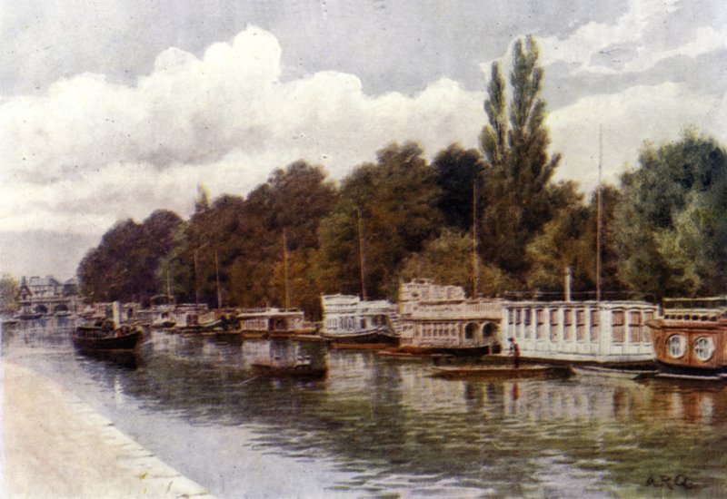 Házi hajók az oxfordi Folly Bridge-en alkotó: Alfred Robert Quinton