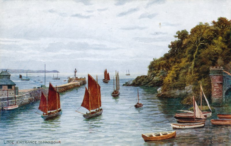 Looe, a kikötő bejárata alkotó: Alfred Robert Quinton