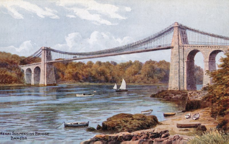 Menai függőhíd, Bangor alkotó: Alfred Robert Quinton