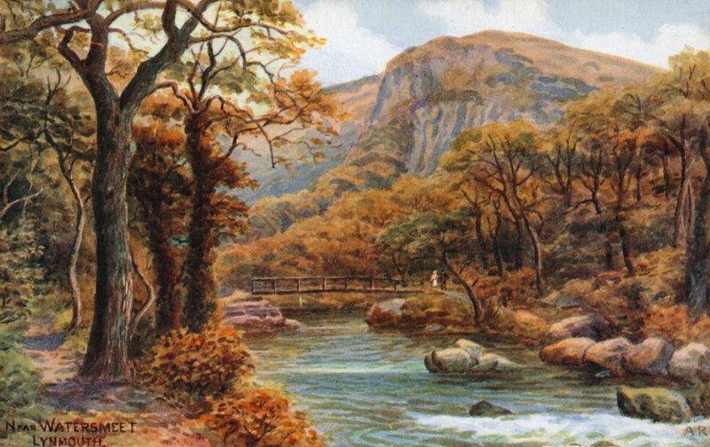 Watersmeet közelében, Lynmouthban alkotó: Alfred Robert Quinton