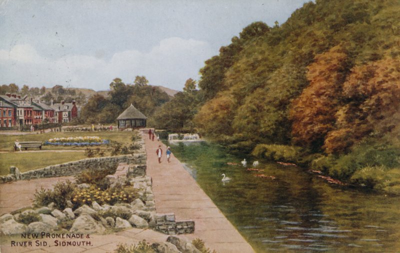New Promenade és a Sid folyó, Sidmouth alkotó: Alfred Robert Quinton